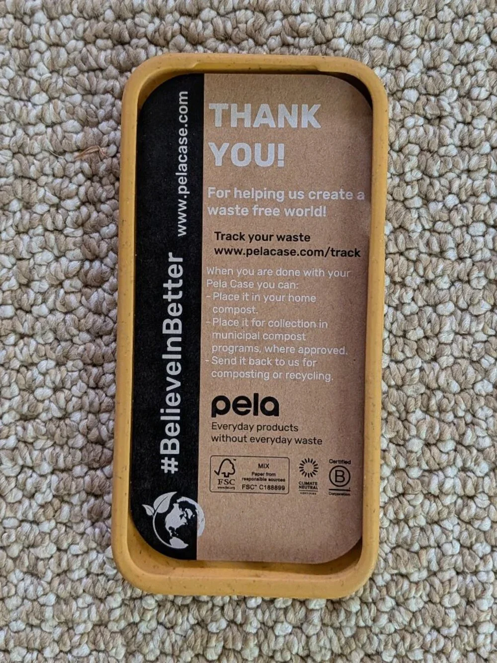 Pela are yellow used